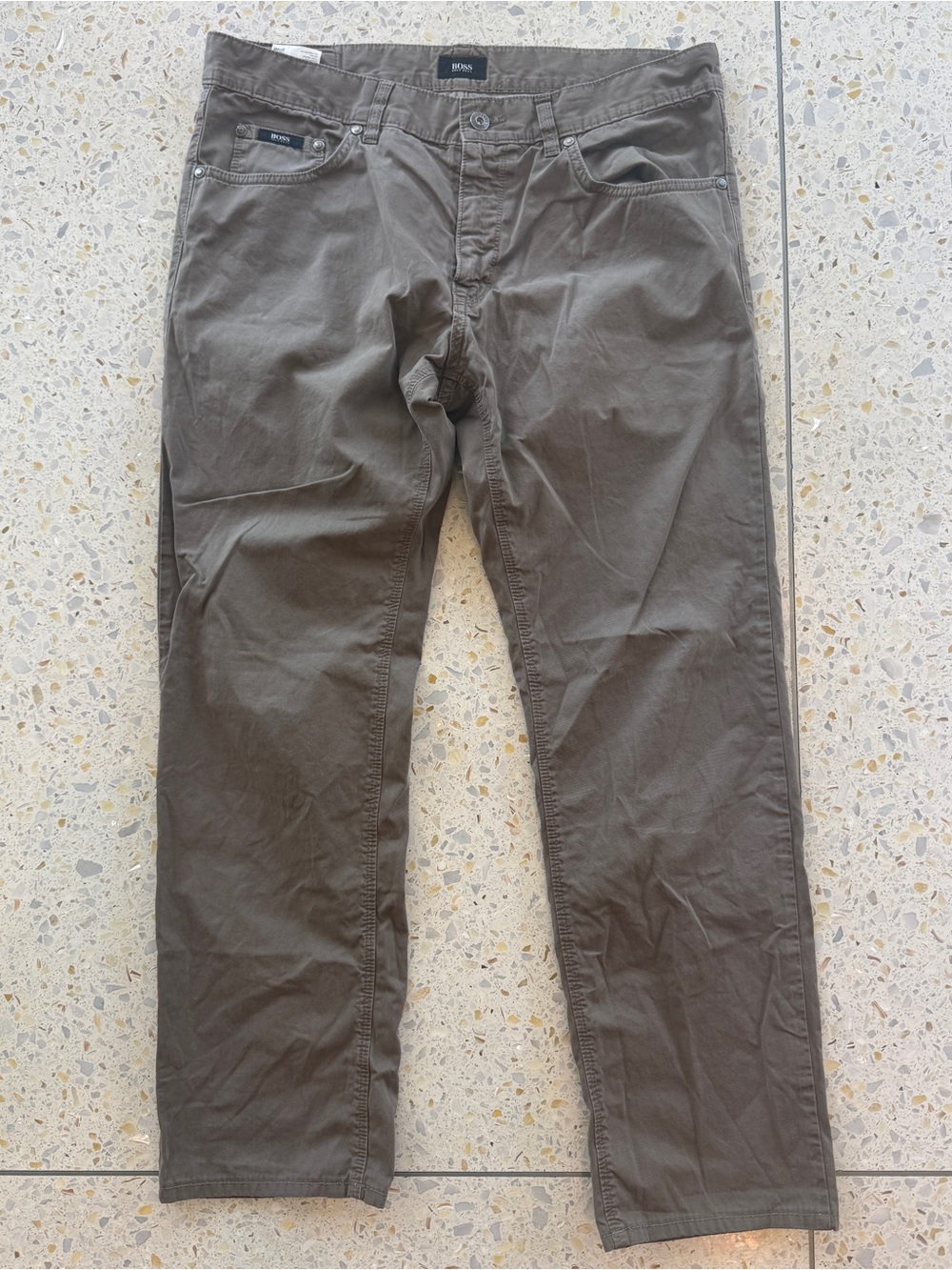 Hugo Boss Men's Brown Straight Chinos